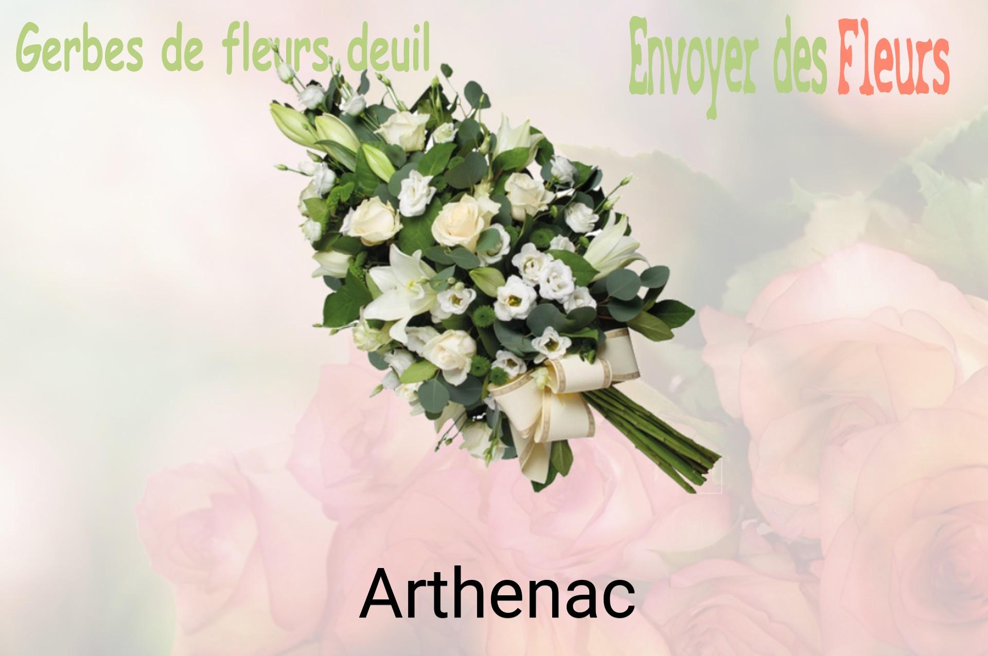 Gerbe de fleurs de deuil livrée à Arthenac